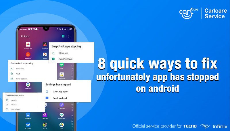 10 Easy Steps to Fix Unfortunately App has Stopped Error on Android