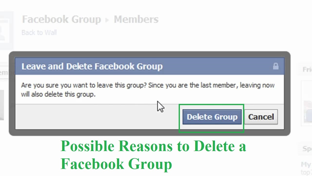 Common reasons why people want to delete a Facebook group