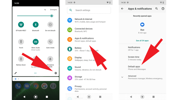 How to change default apps on Android