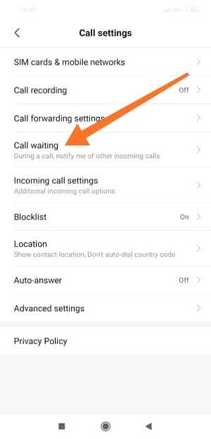 How to enable call waiting on Android