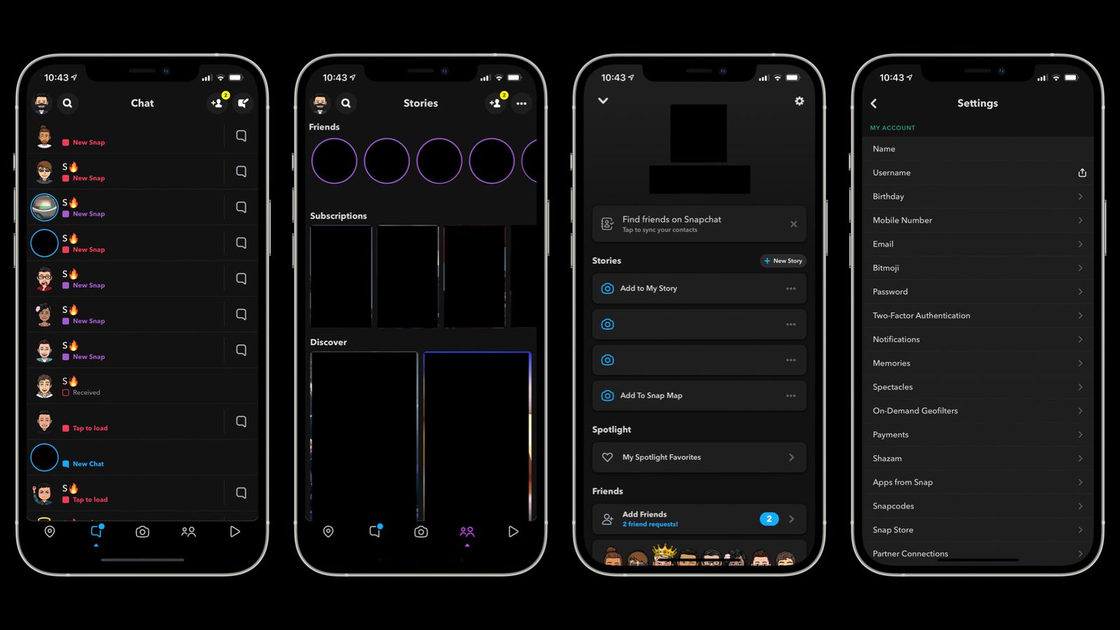 Snapchat in Dark Mode Impact on Mobile Battery Life Full HD