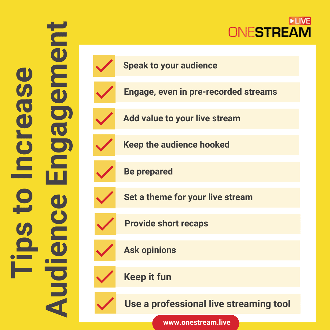 Strategies for engaging with your audience during live streaming sessions