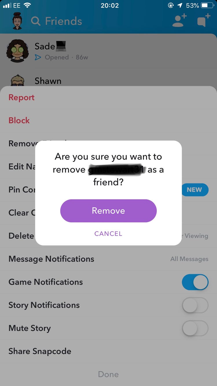 how to delete friends on snapchat