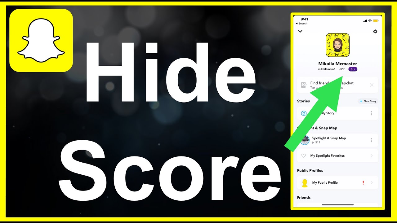how to hide snapchat score